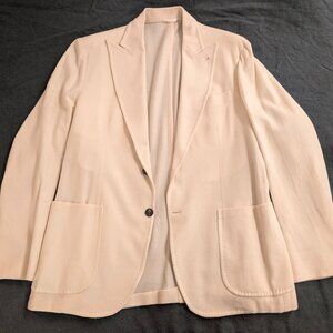 Sartorio Napoli 100% Cashmere Jacket Blazer Ivory Cream EU 54 (US 44R) New
